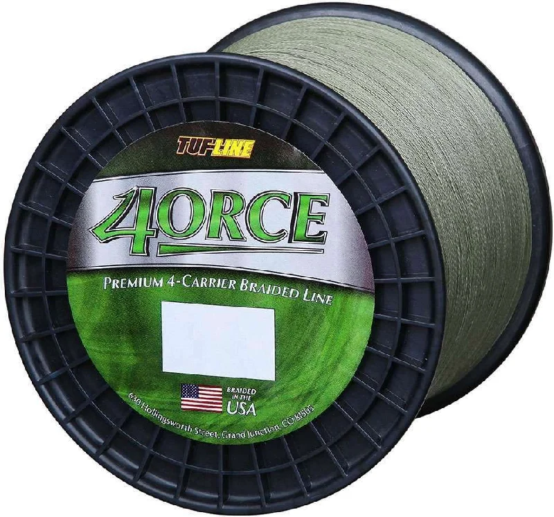 Fishing line smooth glide-TUF-LINE 4ORCE Braid - Green - 2,500 Yd. (6 Lb. - 30 Lb.) 15 Lb.