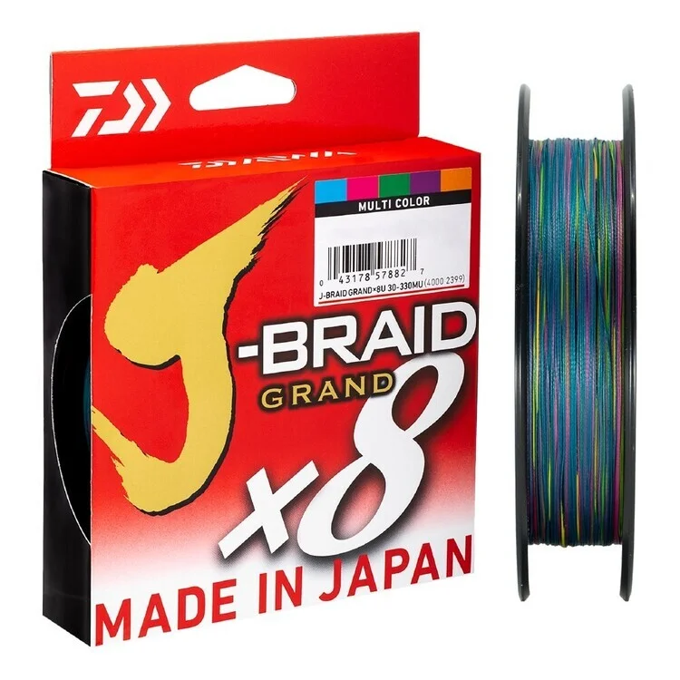 Fishing reel quick support-Daiwa J-Braid 8 Grand #2.5-35lb-150m Multi-Colour