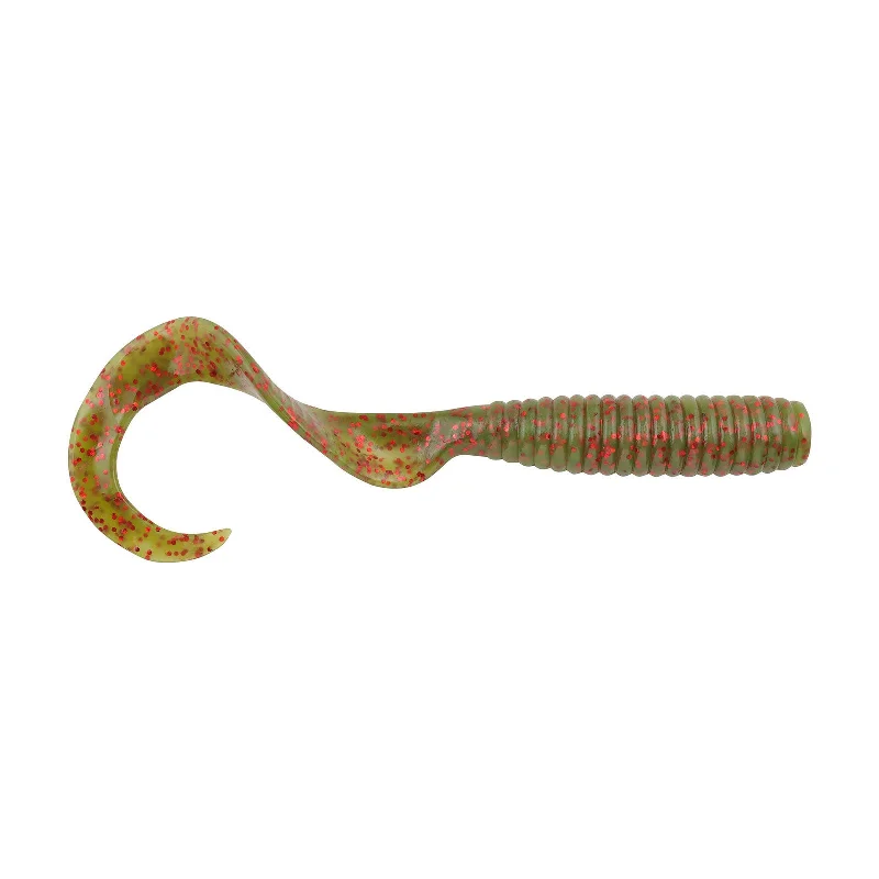 Fishing bait live grip-Berkley Gulp! Saltwater Grub - 8 in. - Motor Oil Red Fleck