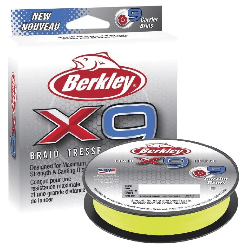 Fishing line knot steady-Berkley X9 Green Braided Line 150m Spools