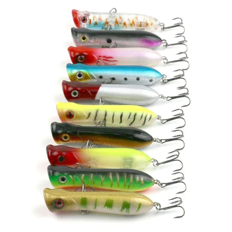 Fishing line cast support-10pcs hot new popular Sale 8CM Bionic Bait Artificial Fishing Lure with Hook