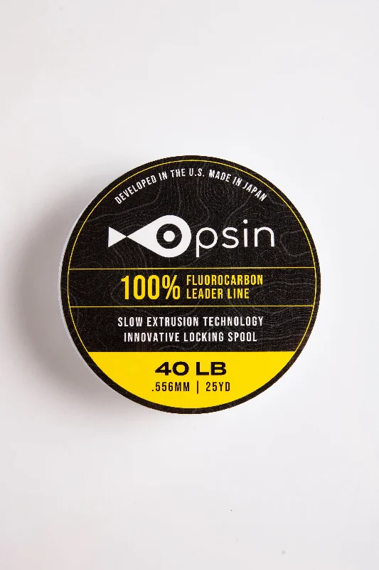 Fishing hook durable finish-Opsin Fluorocarbon fishing Line 40 LB, .55mm, 25 YD