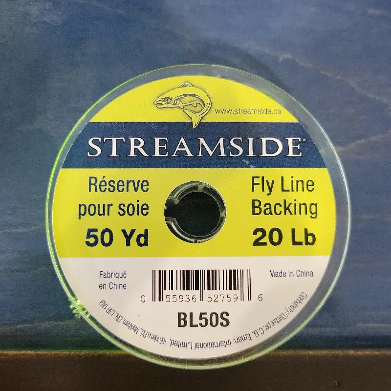 Fishing rod surf sleeve-Streamside Fly Line Backing Yellow 20lb 50yds