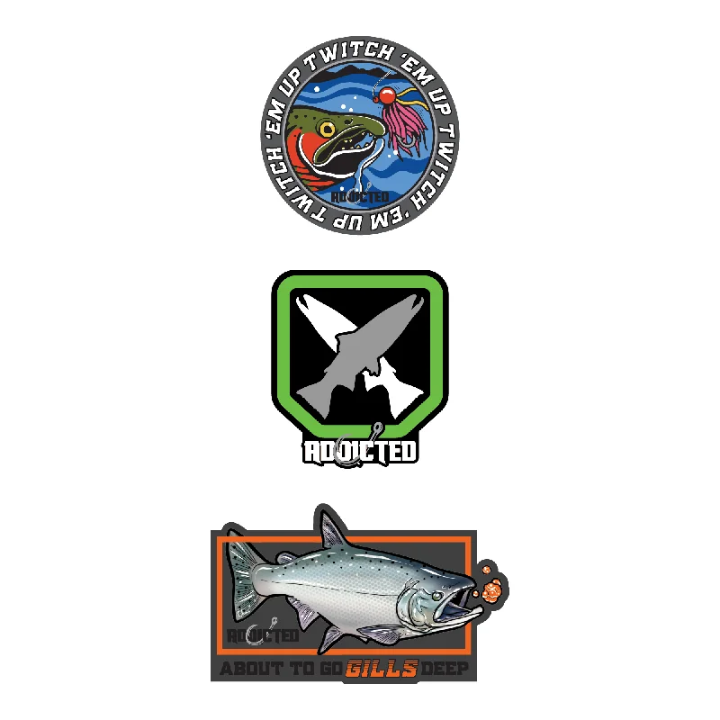 Fishing tackle soft pack-Fishing Addict Sticker Pack