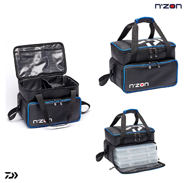 Fishing tackle travel precision-New Daiwa N'ZON Feeder Case Carryall Fishing Tackle Bags  -  Medium/Large