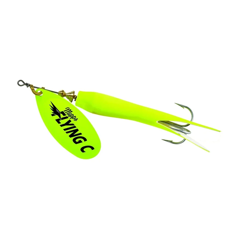 Ice fishing reel combo-Mepps Flying C Spinner | Hot Chartreuse/Hot Chartreuse; 5/8 Oz. ZZZ