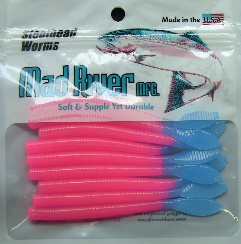 Fishing hook glow balance-Mad River Mfg. Steelhead Worm 4"