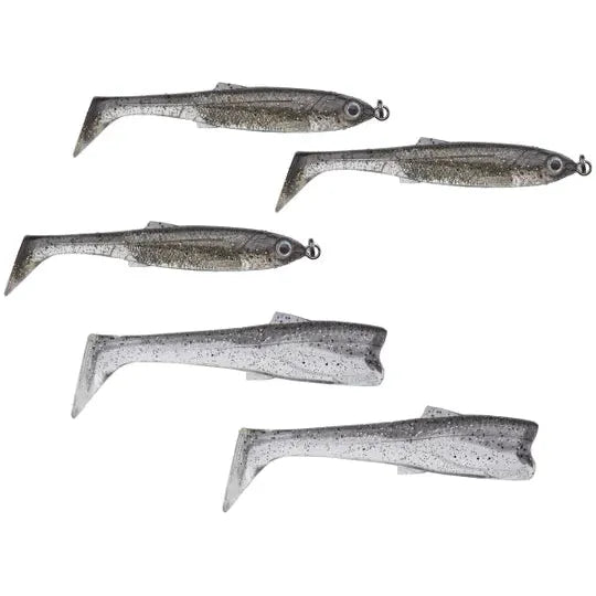 Fishing bait live balance-LiveTarget BaitBall Spinner Rig Interchange Pack Medium Smoke/Silver