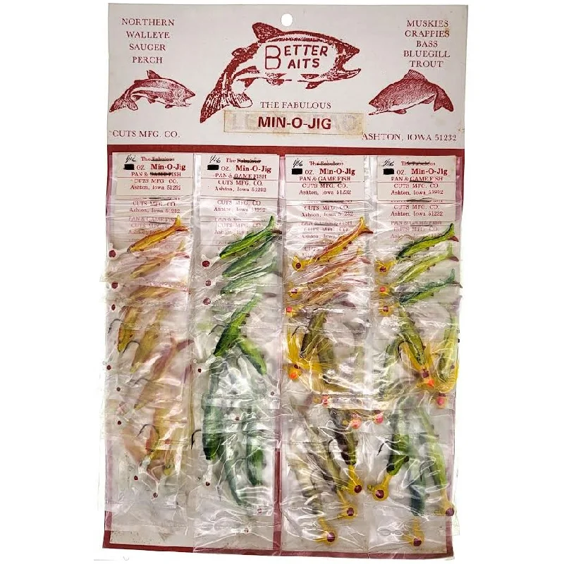 Fishing reel high finish-Better Baits Min-O-Jig Card Of 36 Variety Pack