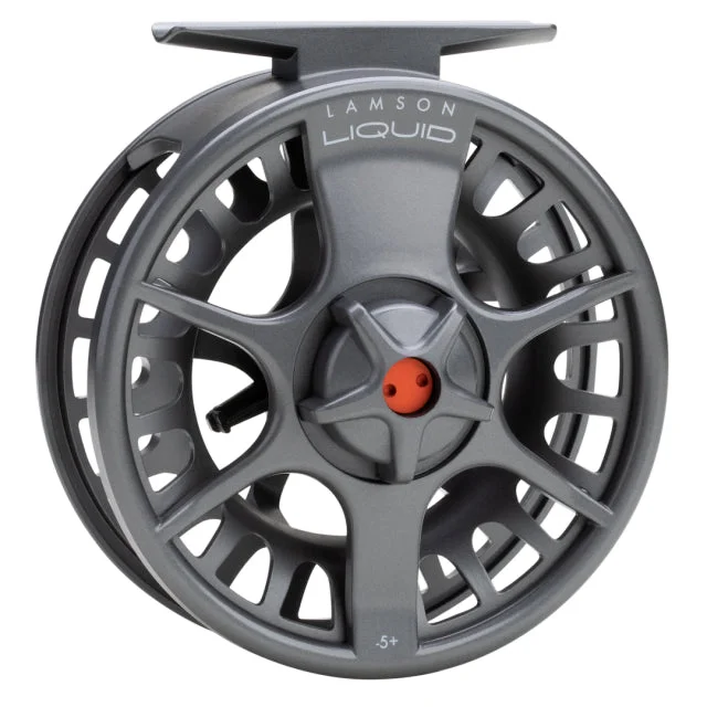 Fishing reel balanced firm-Lamson Liquid -5+ Reel Smoke