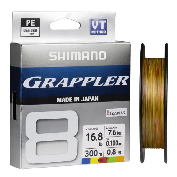 Fishing line durable glide-Shimano Grappler 8 PE Braid 300m Spools