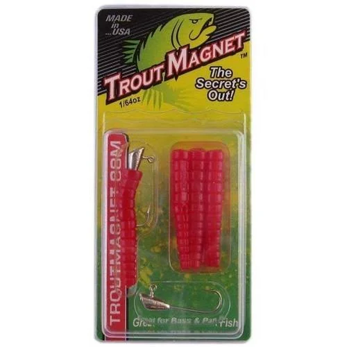 Fishing rod quick balance-Leland's Trout Magnet Soft Bait, Red