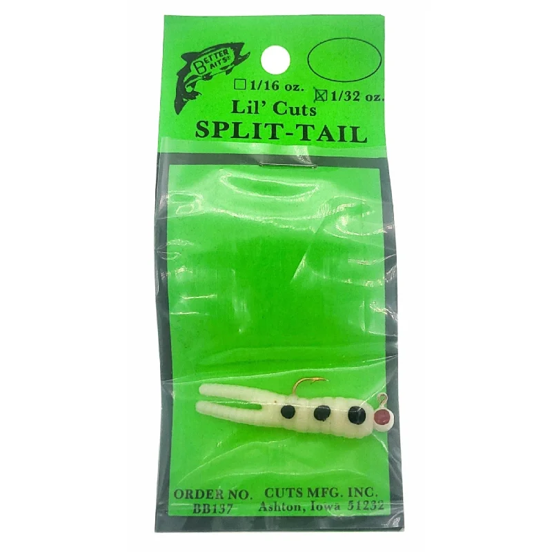 Fishing line thin glide-Better Baits Lil Cuts Split Tail Qty 1