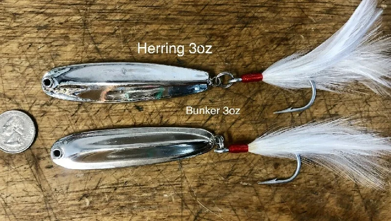 Fishing hook micro size-"Charlie Graves Lures"  Combo Pack: 1) HERRING 3oz   1) BUNKER 3oz