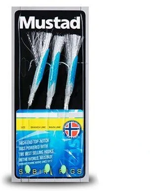 Fishing rod surf sleeve-Mustad Sabiki Jigs - Daylight Blue/Silver