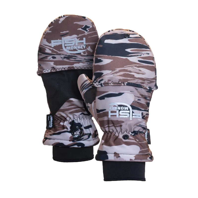 Fishing bait live cooler-Fish Monkey FM25 Tundra Premium Insulated Mitten Fishing Glove