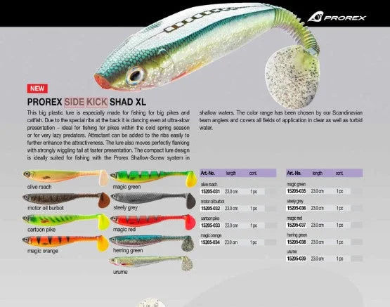 Fishing hook micro size-DAIWA PROREX SIDE KICK SHAD SOFT LURES