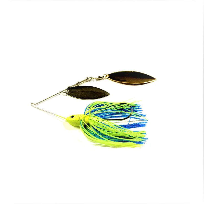 Fishing bait mixing grip-Persuader Spinnerbaits 3/8 Oz Chartreuse/Blue