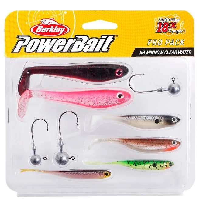 Fishing rod pier grip-New Berkley Pro Pack Jig Minnow Clear Water Lure Fishing Set - Lures & Jigheads - 1532032