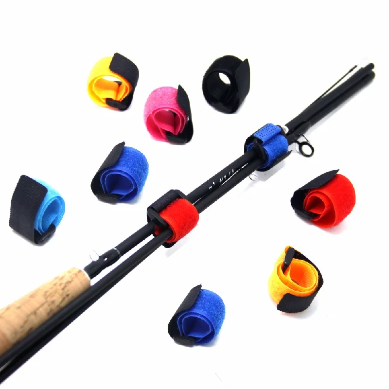 Fishing reel high winding-Reusable Fishing Rod Tie Holder