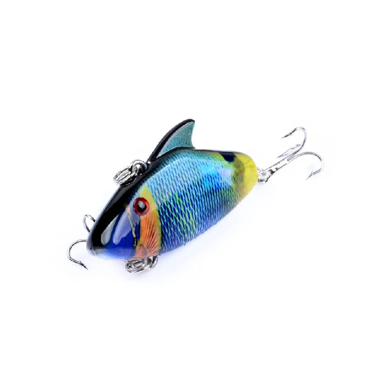 Fishing line cast finish-1PCS 5.5cm 7.9g Popular Vib Crankbait 3D Eyes Fishing Lure High Quality Fishing Bait 8# Strong Treble Hooks Fish Wobbler Pesca