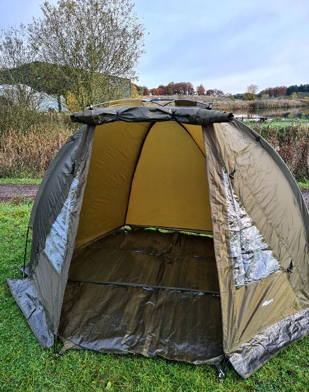 Fishing bait drying control-Carp Fishing Bivvy Day Shelter Tent waterproof with fully taped seams (large) xo58