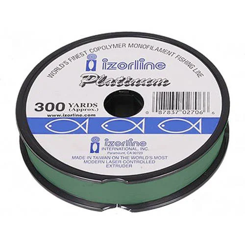 Fishing reel smooth hold-Izorline Platinum Monofilament Line 300-Yard Spool - Green - 10 Lb.