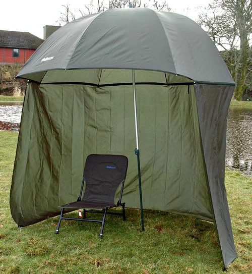 Fishing tackle soft sleeve-98" 2.5m  DELUX BISON TOP TILT UMBRELLA BROLLY FISHING SHELTER WITH ZIP ON SIDES