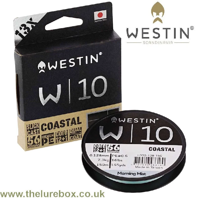 Fishing line smooth winding-Westin W10 13 Strand Coastal Braid Morning Mist - 150 Metres