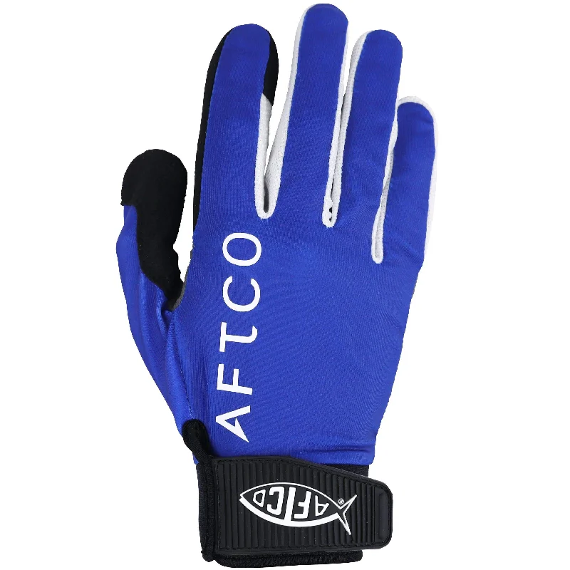 Fishing hook rust finish-Aftco JigPro Fishing Gloves Blue