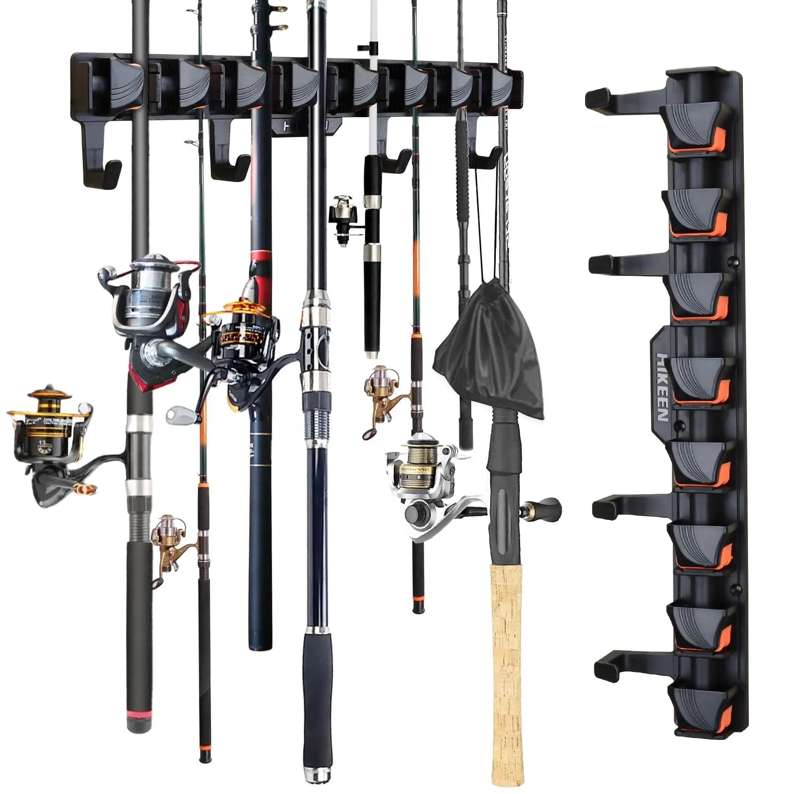 Fishing rod surf balance-High Quality Fishing Rod Holders for Garage with 4 Hooks Fishing Pole Holders