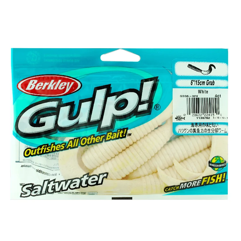 Fishing tackle padded pack-Berkley Gulp! Saltwater Grub - 6 in. - Pink Shine - GSG6-PSH