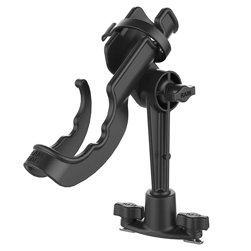 Fishing rod heavy balance-RAM ROD® Fishing Rod Holder with Dual T-Bolt Track Base