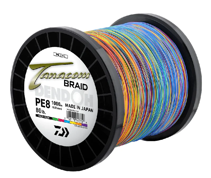 Fishing hook glow grip-Daiwa Tanacom Braid 1000m Rolls Multi Colour