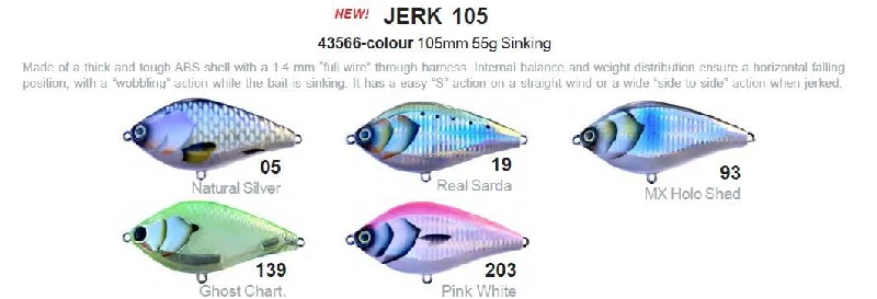 Fishing line cast stability-Molix Jerk 105 Lures