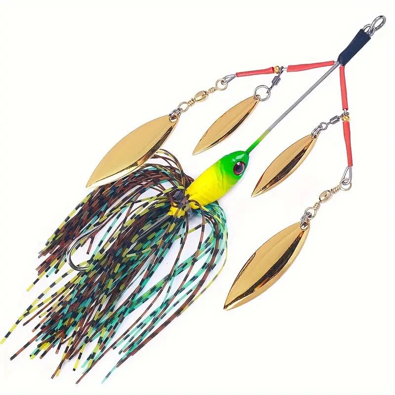 Fishing bait drying box-FAS Multi-Blade Spinnerbait with Snakehead Skirt 3/4 Oz